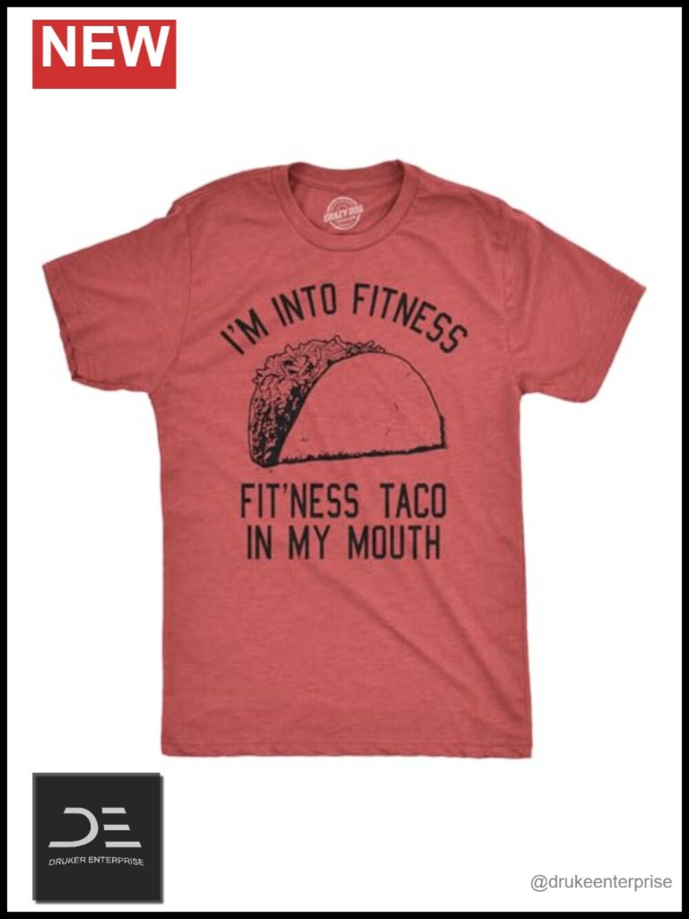 Funny Taco Fitness Gym T-Shirt for Men - Sarcastic Novelty Tee